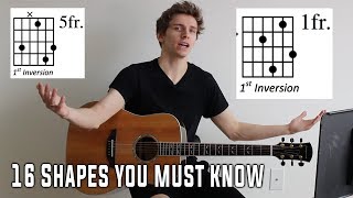 16 chord shapes every REAL guitar player MUST KNOW [upl. by Sammy]