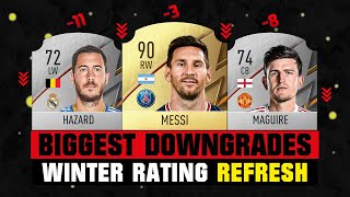 FIFA 22  BIGGEST WINTER DOWNGRADES 🔥😭 ft Messi Hazard Maguire [upl. by Stempien]