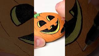 Turn an Ordinary Stone into Halloween Decoration 🎃 shorts [upl. by Resay]