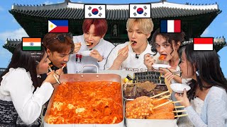 People Try Korean Street Food For The First TIme l India The Philippines Indonesia l TTEOKBOKKI [upl. by Suivatnad605]