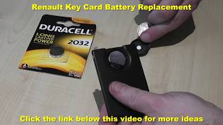 Renault Key Card Battery Replacement [upl. by Katushka]