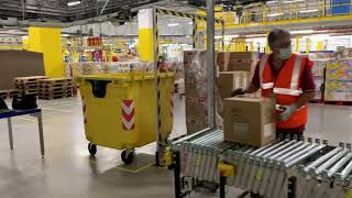 Amazon primo giorno di lavoro al Centro di distribuzione di Novara [upl. by Orlosky723]