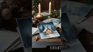 🌲Winter Wonderland Watercolor christmas cards [upl. by Eanaj]