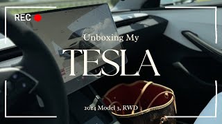 TESLA UNBOXING  2024 MODEL 3 RWD [upl. by Amathiste]