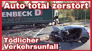 ❌️40Tonner und PKW krachen zusammen🛑Autofahrer stirbt bei Verkehrsunfall an der Leipziger Messe🚑 [upl. by Damaris]