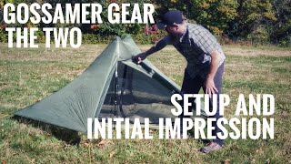 Gossamer Gear The Two  Setup and Initial Impressions  Ultralight Two Person Tent [upl. by Jeffry554]