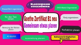 Goethe Zertifikat B1 neu  Sprechen Teil 1   Gemeinsam etwas planen 100 bestehen [upl. by Gnil]