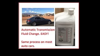 Automatic transmission fluid change Shown on G35350Z Same process on most cars Skyline [upl. by Nref343]