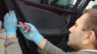 Як зняти склопідйомник Мерседес w210 how to change a window lift for glass for Mercedes w210 [upl. by Gilboa]