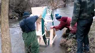 Prototype of spiral water pump based on waterwheel [upl. by Bej52]