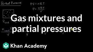 Gas mixtures and partial pressures  AP Chemistry  Khan Academy [upl. by Enairda]