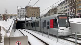 NF8U Züge der Rheinbahn am Bilker Bahnhof in Düsseldorf im März 2018 [upl. by Johnathon609]