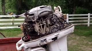 Getting out the 1967 Evinrude Big Twin 40hp Outboard [upl. by Corron61]