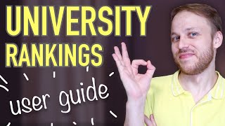 UNIVERSITY RANKINGS User Guide  How to use university rankings [upl. by Keenan]