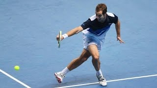 Richard Gasquet Unleashes Backhand on Federer [upl. by Notsae]