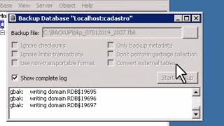 Backup Database Firebird  Flamerobin [upl. by Gilpin]