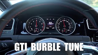 Driving a straight pipe MK75 GTI with burble tune [upl. by Lisabet]