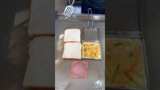 Ham Cheese Toast with Egg Omelette 😍 Korean Street Food trending viralvideoshorts foodie [upl. by Vladi]