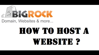 How to host a website on BigRock [upl. by Ahsilem]