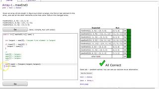 Codingbat  maxEnd3 Java [upl. by Sparke]