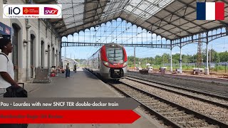 OMNEO Regio 2N BombardierAlstoms new doubledecker French Regional Train  Pau  Lourdes Review [upl. by Notsuoh]