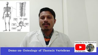 Thoracic Vertebrae I features amp attachments I full demonstration I Dr Vibhash Vaidya [upl. by Anelra]