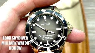 Edox Skydiver Military Watch Review [upl. by Ratna]