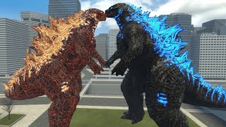 GODZILLA VS GODZILLA FIRE UPGRADED WHO IS STRONGER  SKIBIDI TOILET IN GMOD [upl. by Montana]