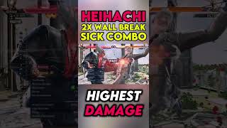 Heihachi 2X Wall Break Highest Damage Sick Combo tekken8 heihachi jdcr [upl. by Sset]