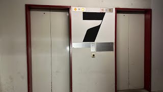 Original 1974 Schlieren Elevators at parking garage Basel Switzerland [upl. by Auria]