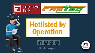 IDFC FASTAG  HOTLISTED BY OPERATIONs  IDFC FASTAG RECHARGE PROBLEM [upl. by Aihsenak]