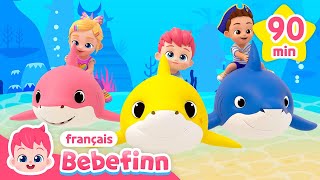 Baby Shark et plus de chansons  Comptines  Chanter avec Bebefinn français👶Chansons pour Enfants [upl. by Ellahcim100]