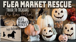 FALL HALLOWEEN TRASH TO TREASURE PROJECTS 2023 THE FLOUR METHOD POTTERY BARN DUPE [upl. by Anev]