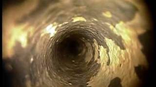 Heat exchanger tubes before cleaning using a video inspection sewer pipe camera [upl. by Siramed]