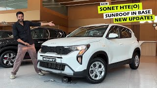 New Base Model amp Sunroof 2024 AllNew Kia Sonet HTEO  New Updates Review [upl. by Benita]