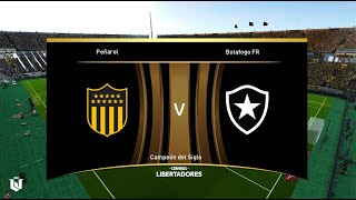 Peñarol vs Botafogo ● Copa Libertadores 2024 ● Gameplay Pes 2021 [upl. by Towland]