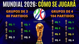 Cómo se jugará el MUNDIAL DE 48 EQUIPOS en 2026 [upl. by Shipp]