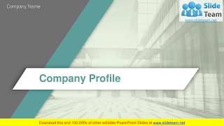 Company Profile PowerPoint Presentation Slides [upl. by Suki521]