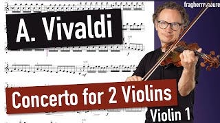 Vivaldi Concerto for 2 Violins 3 Movement Op 3 No 8 RV522 in A minor Violin Sheet Music [upl. by Edee]