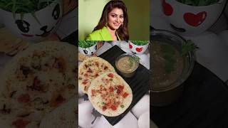 Urvashi Rautelas Favrt Masala Uttapam😋😋uttapam urvashirautela youtubeshorts [upl. by Joappa85]