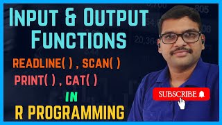 INPUT amp OUTPUT FUNCTIONS IN R PROGRAMMING  readline  scan  print  amp cat [upl. by Justine18]