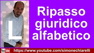 Simone Chiarelli ripasso giuridico alfabetico L [upl. by Idell]