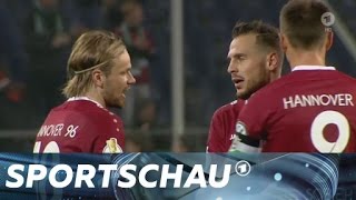 DFBPokal Hannover zerlegt Düsseldorf  Sportschau [upl. by Nnylhsa]