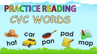 CVC WORDS  LETTER A Aa  READING CVC WORDS ENGLISH  BLENDING SOUNDS [upl. by Seidel81]