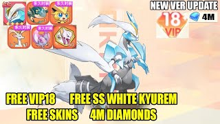 Pocket Incoming New Gameplay  Update Free SS White Kyurem amp Free Skins amp 4M Diamonds amp VIP18 [upl. by Aeht333]