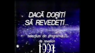 Revelion 1994 TVR2 selecțiuni 1 din reluări [upl. by Sucam]