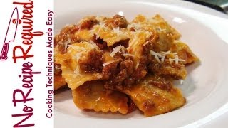 Ravioli Bolognese  NoRecipeRequiredcom [upl. by Auqenwahs531]