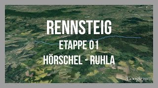 Rennsteig  Etappe 1  Hörschel  Ruhla  Wandern Thüringer Wald  GPSTrack [upl. by Bohi338]