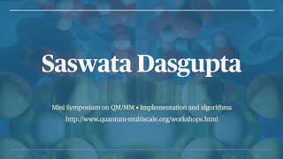 Minisymposium on QMMM  Saswata Dasgupta [upl. by Ahsinot]