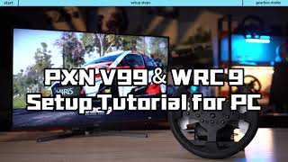 PXN V99 Gaming Steering Wheel amp WRC 9 Setup Tutorial for PC pxn tutorial wrc9 pxnv99 games [upl. by Ardekahs]